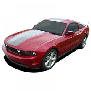Pony Center Stripe with hood scoop with spoiler 2010-2012 Ford Mustang Vinyl Kit
